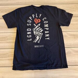 LGND Supply Co Heart Skeleton T-Shirt Grey Large NWT